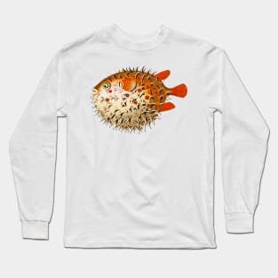 Colorful and vintage chubby fish for illustration Long Sleeve T-Shirt